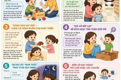 6 CÁCH NHỎ – HIỆU QUẢ LỚN TRONG VIỆC NUÔI DẠY CON
