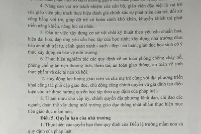 Quyết định về việc ban hành quy chế phối hợp giữa nhà trường- gia đình – xã hội trong việc chăm sóc, nuôi dưỡng giáo dục trẻ năm hock 2025-2026