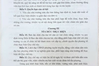 Quyết định về việc ban hành quy chế phối hợp giữa nhà trường- gia đình – xã hội trong việc chăm sóc, nuôi dưỡng giáo dục trẻ năm học 2025-2026
