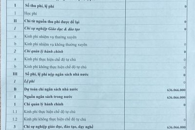 Quyết định về việc công bố công khai về việc giao dự toán năm 2026 của trường mầm non Hai Bà Trưng
