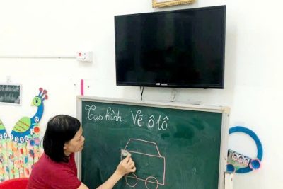 Hoạt động tạo hình: “Vẽ ô tô” của các bạn lớp A3